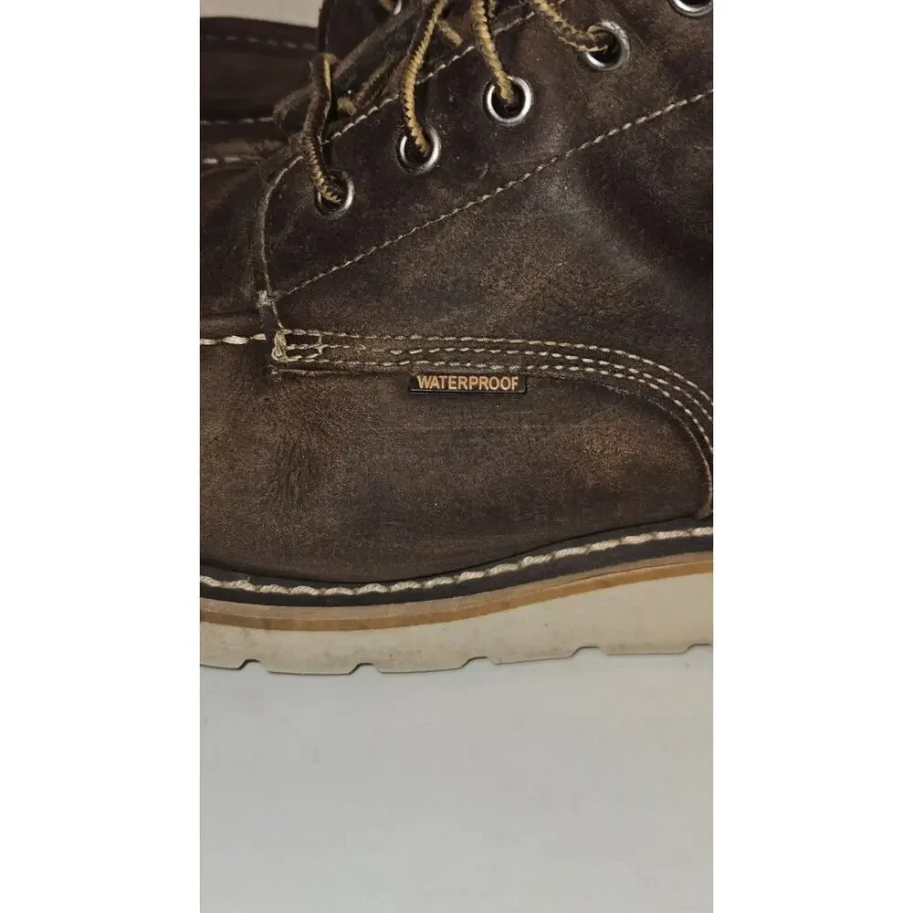 Carhartt CMW6095 Waterproof Wedge Brown Oil Leather Work Boots Men's size 13